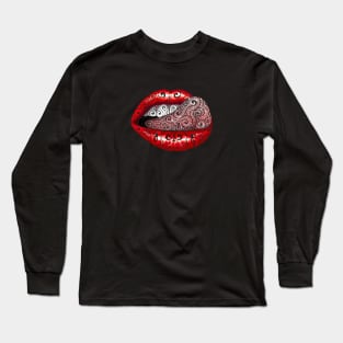 Swirly Precious Tongue Long Sleeve T-Shirt